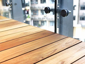 balcony wood deck wood floor