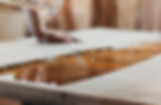 Handcrafted wood furniture with expoxy