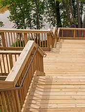 wood handrail, solid wood custom shape